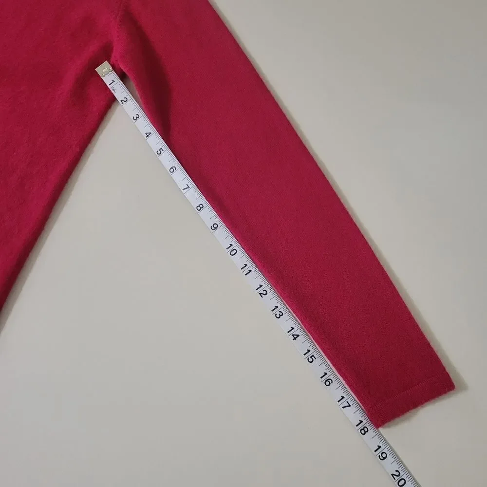 Cashmere House Women's Red Mock Neck Pullover Long Sleeve Sweater